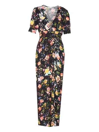 Mar De Margaritas Floral-print Midi Dress In Multi