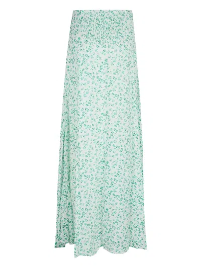 Mar De Margaritas Floral-print Skirt In Green