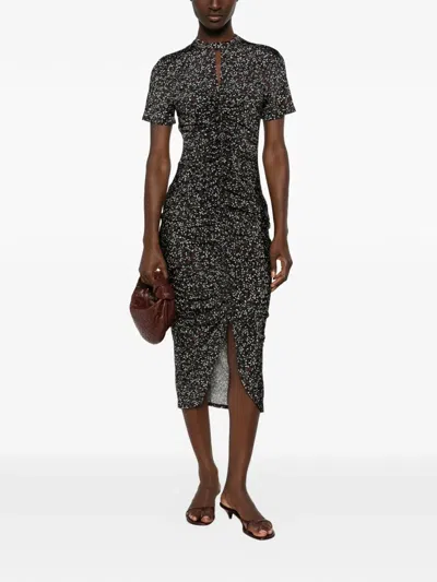 Mar De Margaritas Floral-print Ruched Dress In Multi
