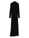 Mar De Margaritas Long-sleeve Maxi Dress In Black