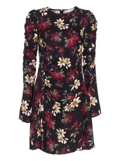 MAR DE MARGARITAS PUFF-SLEEVE FLORAL PRINT DRESS