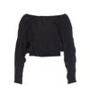 Mar De Margaritas Polka-dot Lace-up Blouse In Black