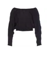 Mar De Margaritas Polka-dot Lace-up Blouse In Black
