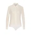 Mar De Margaritas Buttoned Bodysuit In White