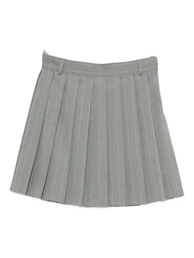 MAR DE MARGARITAS SIENA PINSTRIPE PLEATED SKIRT