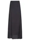 Mar De Margaritas Polka-dot Maxi Skirt In Black