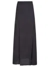 Mar De Margaritas Polka-dot Maxi Skirt In Black