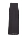 Mar De Margaritas Polka-dot Maxi Skirt In Black