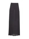 Mar De Margaritas Polka-dot Maxi Skirt In Black