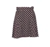 Mar De Margaritas Polka-dot Zip Skirt In Black