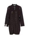 Mar De Margaritas Cable-knit Open-weave Cardigan In Brown