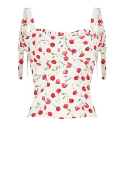 Mar De Margaritas Top In White