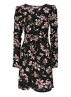 Mar De Margaritas Woman Mini Dress Black Size M Viscose In Black