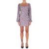 Mar De Margaritas Woman Mini Dress Purple Size M Viscose In Purple