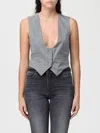 Mar De Margaritas Waistcoat  Woman Color Grey In Gray