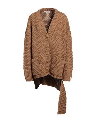 Mar De Margaritas Woman Cardigan Camel Size S Acrylic, Wool, Viscose, Alpaca Wool In Brown