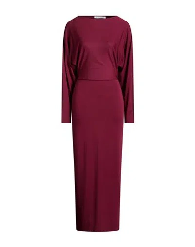 Mar De Margaritas Fitted Lycra Maxi Dress With Bold Open Back Design In Red