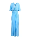 Mar De Margaritas Woman Maxi Dress Pastel Blue Size S Viscose
