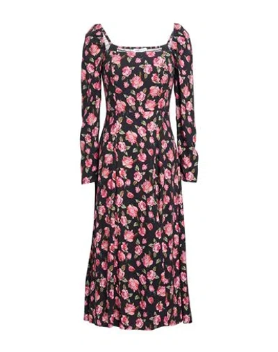 Mar De Margaritas Woman Midi Dress Black Size L Polyamide, Elastane