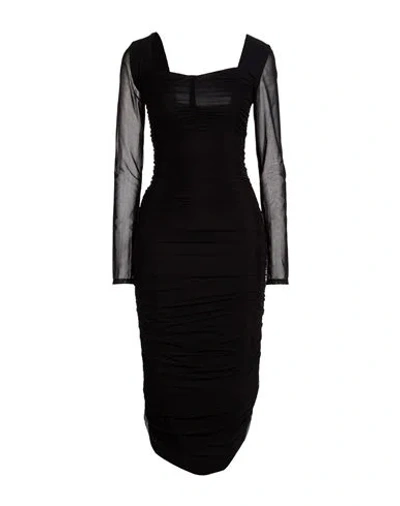 Mar De Margaritas Woman Midi Dress Black Size L Polyamide, Elastane