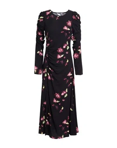 Mar De Margaritas Woman Midi Dress Black Size L Viscose