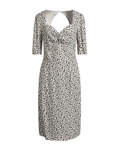 Mar De Margaritas Woman Midi Dress Light Grey Size L Polyester, Elastane In Gray