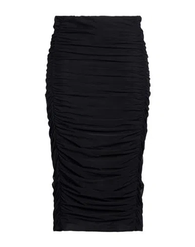 Mar De Margaritas Woman Midi Skirt Black Size S Polyamide, Elastane