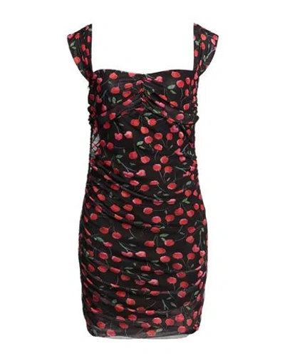 Mar De Margaritas Woman Mini Dress Black Size L Polyester, Elastane