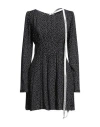 Mar De Margaritas Woman Mini Dress Black Size L Viscose In Black