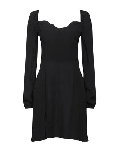 Mar De Margaritas Woman Mini Dress Black Size M Viscose, Polyester