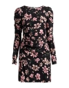 Mar De Margaritas Woman Mini Dress Black Size M Viscose In Black