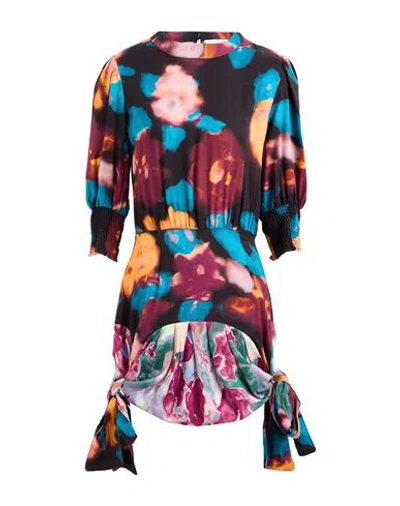 Mar De Margaritas Woman Mini Dress Black Size M Viscose