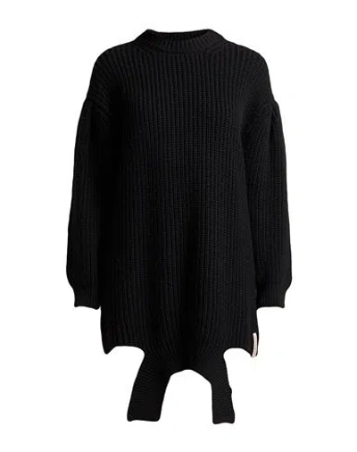Mar De Margaritas Woman Mini Dress Black Size S Acrylic, Polyester