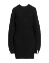 Mar De Margaritas Woman Mini Dress Black Size S Acrylic, Wool, Viscose, Alpaca Wool In Black