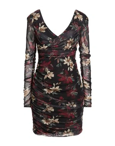Mar De Margaritas Woman Mini Dress Black Size S Polyester, Elastane