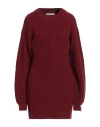 Mar De Margaritas Woman Mini Dress Burgundy Size S Acrylic, Wool, Viscose, Alpaca Wool
