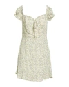 Mar De Margaritas Woman Mini Dress Pastel Yellow Size L Viscose