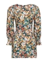 Mar De Margaritas Woman Mini Dress Deep Jade Size L Viscose In Green