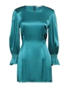 Mar De Margaritas Woman Mini Dress Deep Jade Size S Viscose In Green