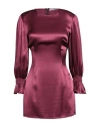 Mar De Margaritas Woman Mini Dress Deep Purple Size Xs Viscose In Purple