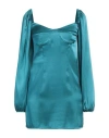 Mar De Margaritas Woman Mini Dress Deep Teal Size M Viscose In Green