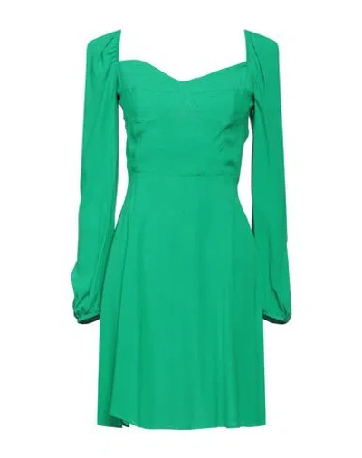 Mar De Margaritas Woman Mini Dress Green Size Xs Viscose, Polyester