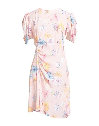 Mar De Margaritas Woman Mini Dress Light Pink Size S Viscose