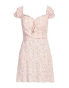 Mar De Margaritas Woman Mini Dress Light Pink Size S Viscose