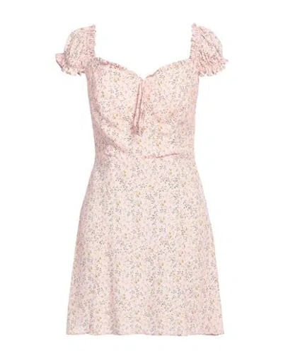 Mar De Margaritas Woman Mini Dress Light Pink Size S Viscose In Pink