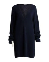 Mar De Margaritas Woman Mini Dress Midnight Blue Size S Viscose, Polyamide, Wool, Cashmere In Blue