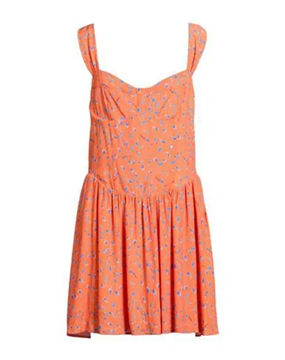 Mar De Margaritas Woman Mini Dress Orange Size M Viscose