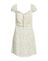 Mar De Margaritas Woman Mini Dress Pastel Yellow Size L Viscose In Yellow