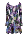 Mar De Margaritas Woman Mini Dress Purple Size M Viscose In Purple