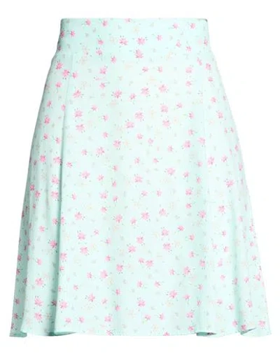 MAR DE MARGARITAS MAR DE MARGARITAS WOMAN MINI SKIRT SKY BLUE SIZE M VISCOSE